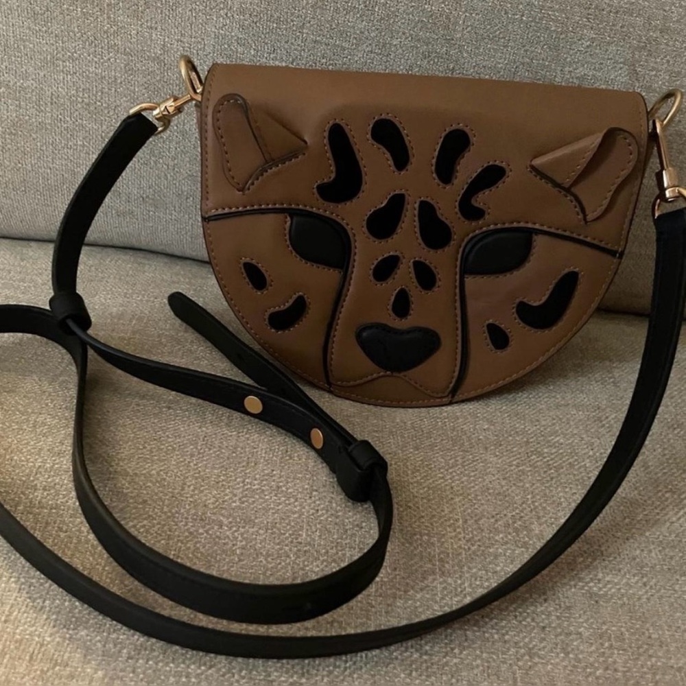Kate Spade Lucy 3D Leopard Flap Crossbody Bag